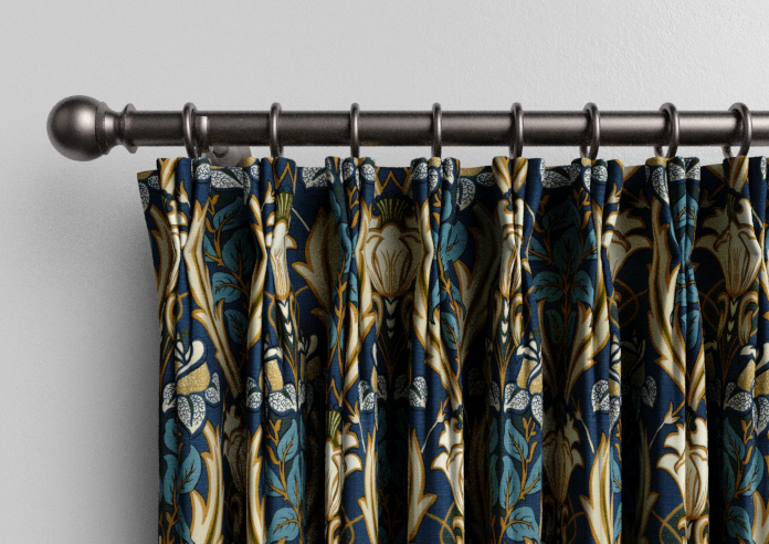 Acanthus, Navy - Made to Measure Curtains - Image 11